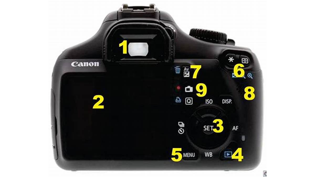 Tombol Fokus Pada Kamera Canon EOS 1100D